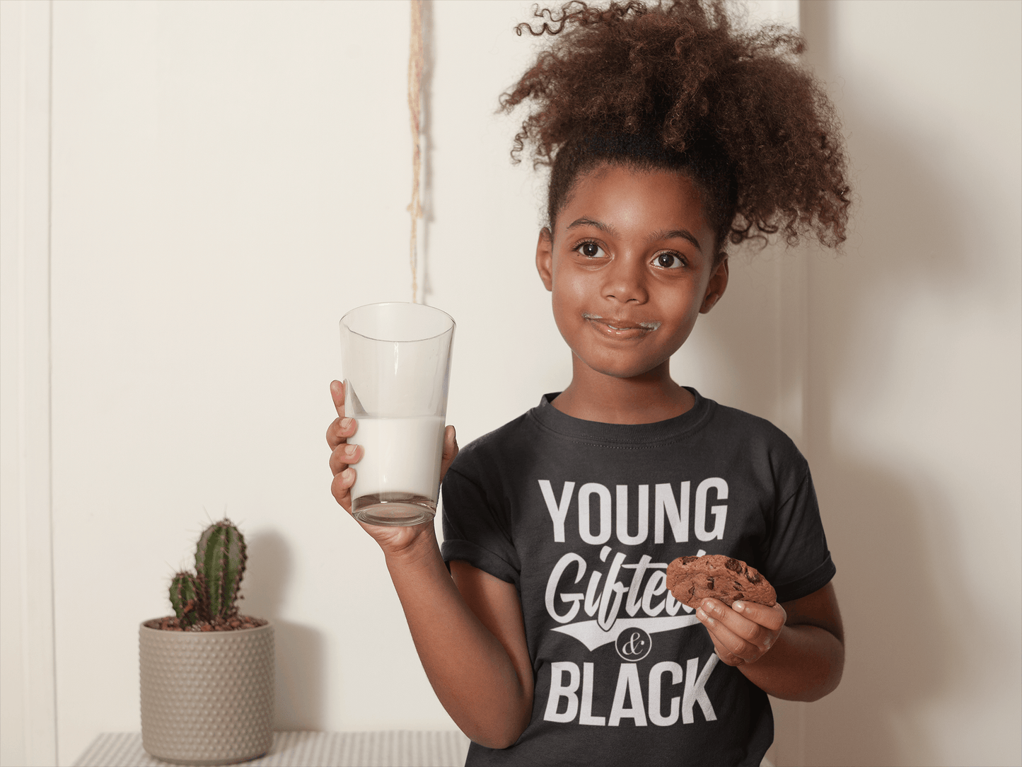 Young Gifted & Black Toddler Short Sleeve Tee - Chocolate Ancestor