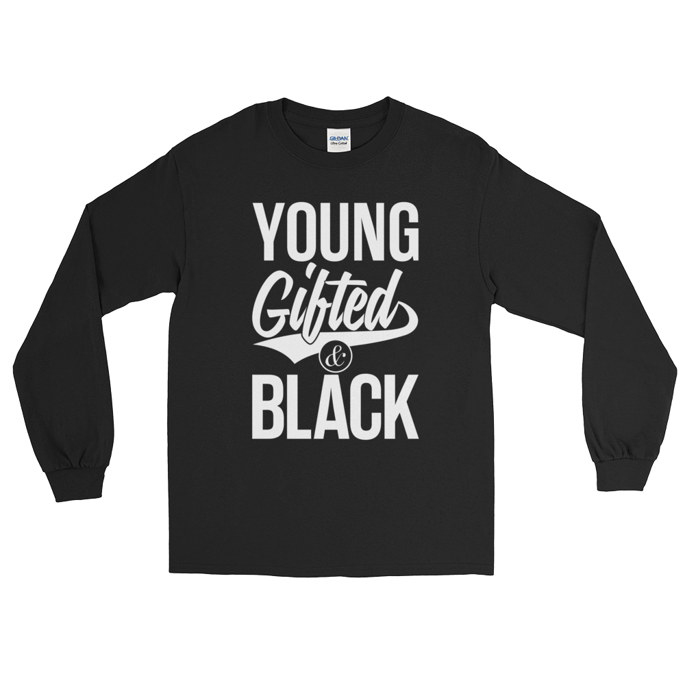 Young Gifted & Black Unisex Long Sleeve T-Shirt - Chocolate Ancestor