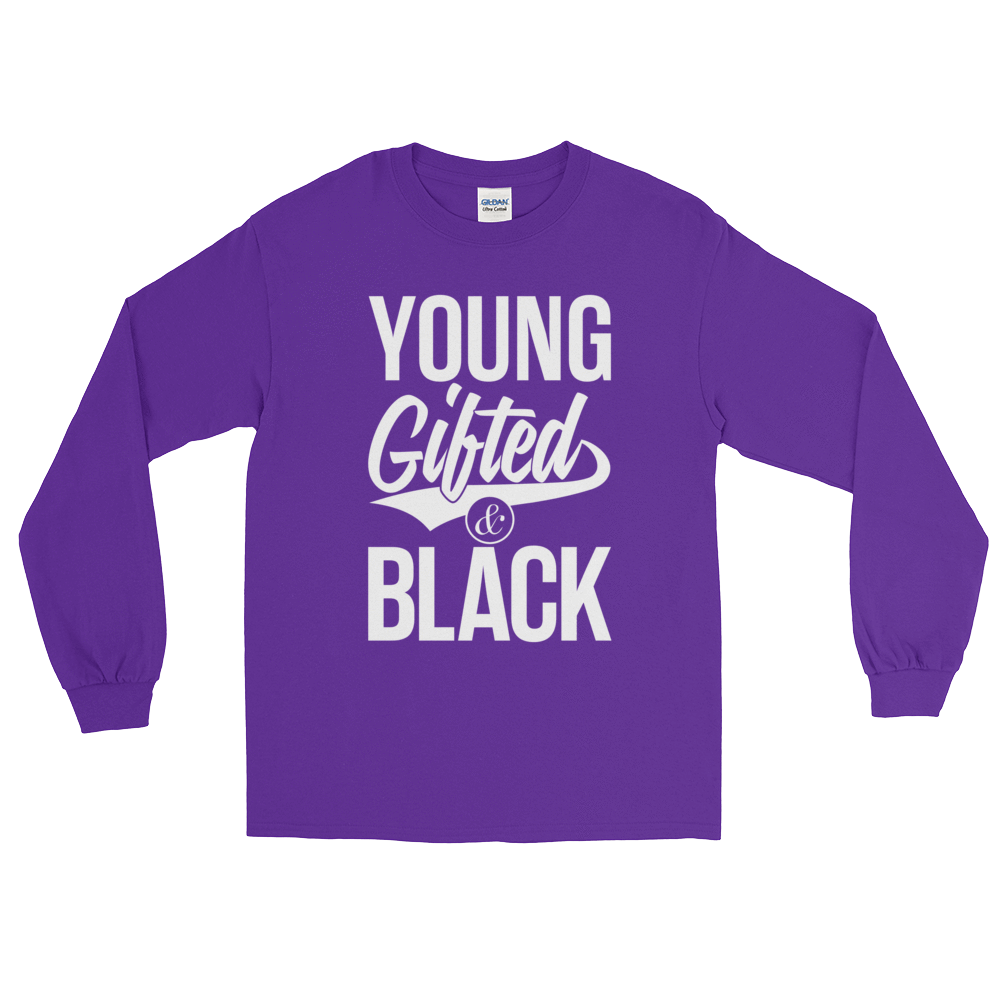 Young Gifted & Black Unisex Long Sleeve T-Shirt - Chocolate Ancestor