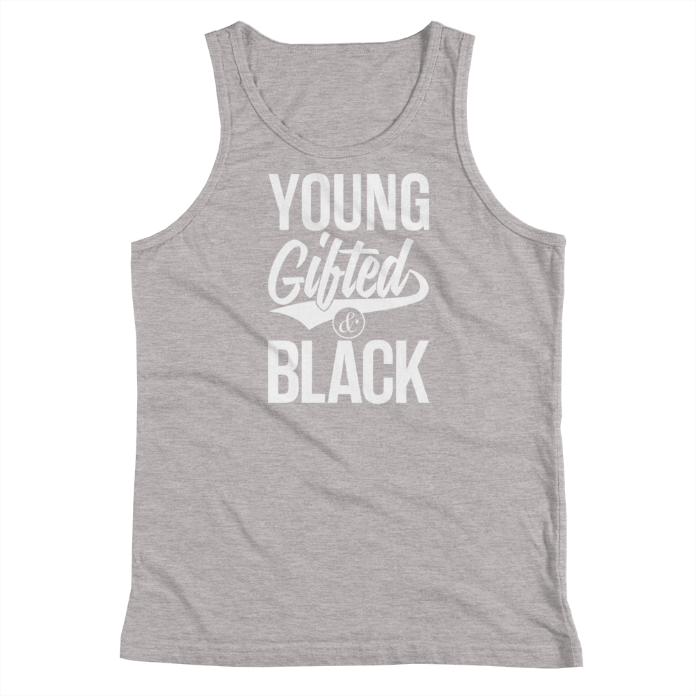 Young Gifted & Black Youth Tank Top - Chocolate Ancestor